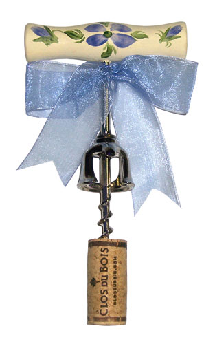 Art For A Cause 12701 Wine Opener Blue Floral