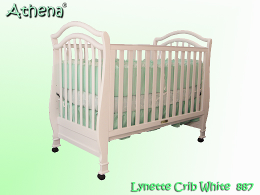 Baby Furniture - AFG Baby Furniture 887AW Lynette 2 In 1 Crib - White