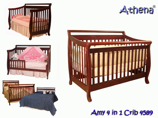 AFG Baby Furniture 8018C Mini Amy Crib - Cherry