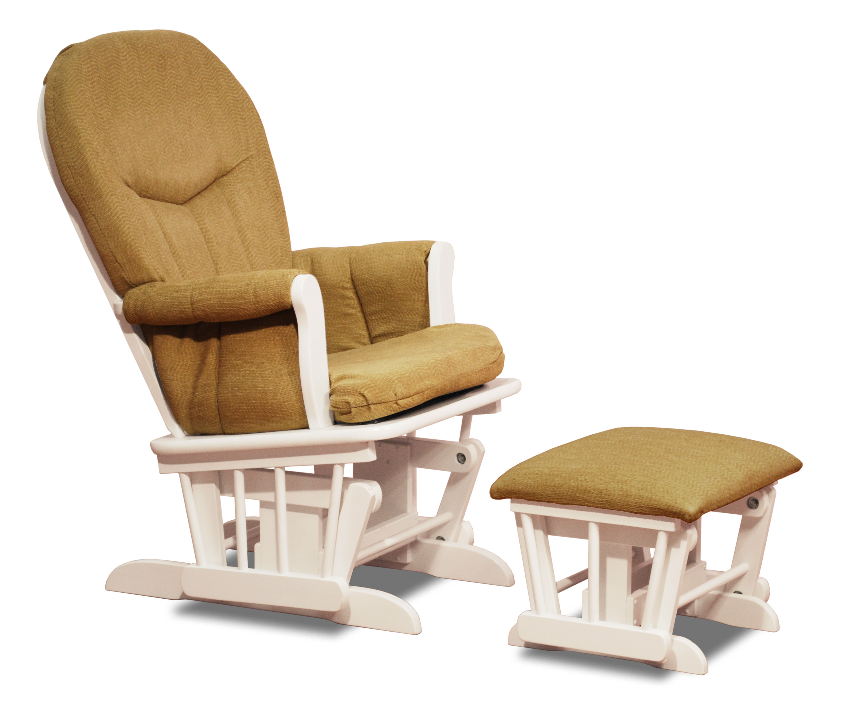 AFG Baby Furniture GL7026W/B Glider Chair - White/Beige