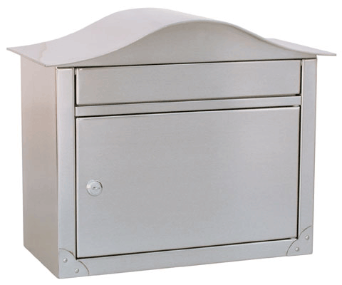 Architectural Mailboxes 2402SN Peninsula Wall Mounted Mailbox Satin Nickel with