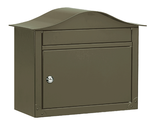 Architectural Mailboxes 2450Z Soho Powder Coated Wall Mounted Mailbox Bronze