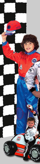 Aeromax Rsrb-46 Jr. Champion Racing Suit W/cap Size 4/6 (red/blue)