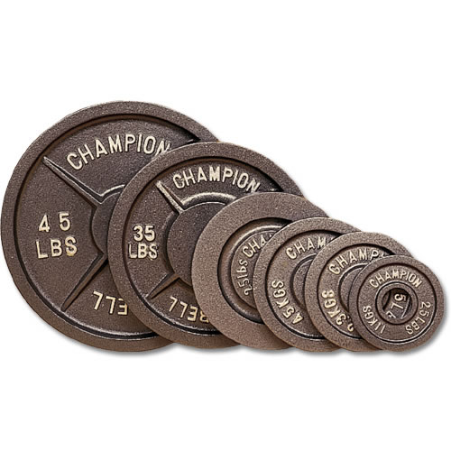 Champion PLATES10 Olympic-Style Plates - 10 Lb.