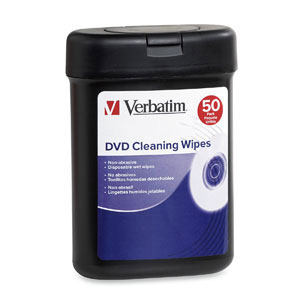 VERBATIM 95448 Cleaning Wipes, DVD-CD, 50-Pk by VERBATIM