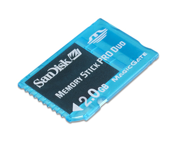 SanDisk SDMSG2048A11 Card MemoryStick Pro Duo Gaming 2GB SanDisk Blue