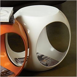 Avenue Six 401010 Slick Cube Occasional Table White