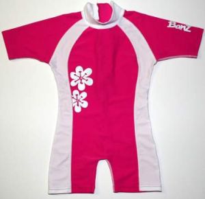 One Piece Swimwear - Baby Banz BNZPF04 One Piece Pink/White Size 4
