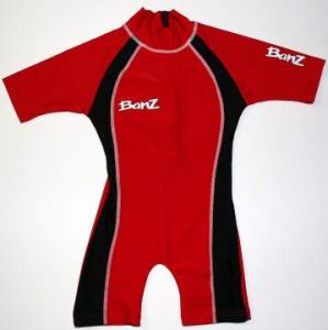 One Piece Swimwear - Baby Banz BNZRB04 One Piece Red/Black Size 4