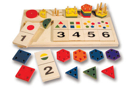 Puzzles - LEARNING ADVANTAGE CTU3518 WOODEN SHAPES And NUMBERS