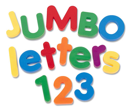 Ler0452 Jumbo Magnetic Numbers/operations-36/pk 2-1/2 Bucket