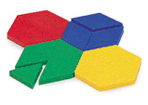 Ler0634 Pattern Blocks Mini-set-100/pk .5cm Plastic