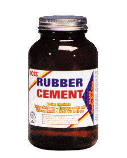 ROSS ADHESIVES RSS00231 RUBBER CEMENT WITH APPLC. 8-OZ.