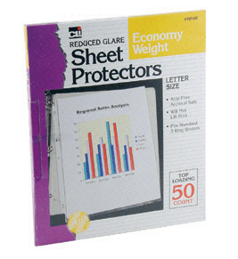 Charles Leonard Chl48185 Top Loading Sheet Protectors Reduc-ed Glare