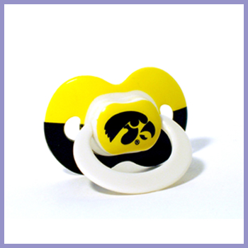 Baby Fanatic UIA810 Pacifier - University of Iowa Package of Three