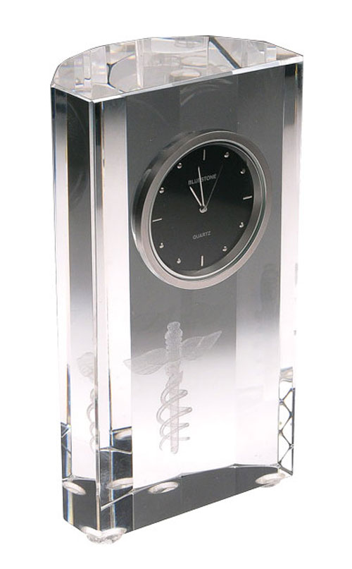 Bluestone Designs W358 Justice Crystal Clock Clear