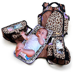 Boogaloo 65 Change N Go - Leopard Baby Bag