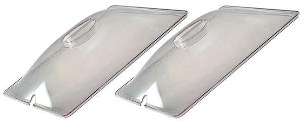 Broilking Cl-2 Two 1/2 Size Clear Plastic Lids