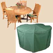 C522 98 Inch Round Table And Chairs Polyethylene Cover