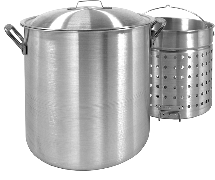 1000 100-qt. Stockpot With Lid And Basket