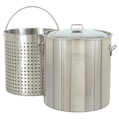 1162 162-qt. Stockpot With Lid And Basket