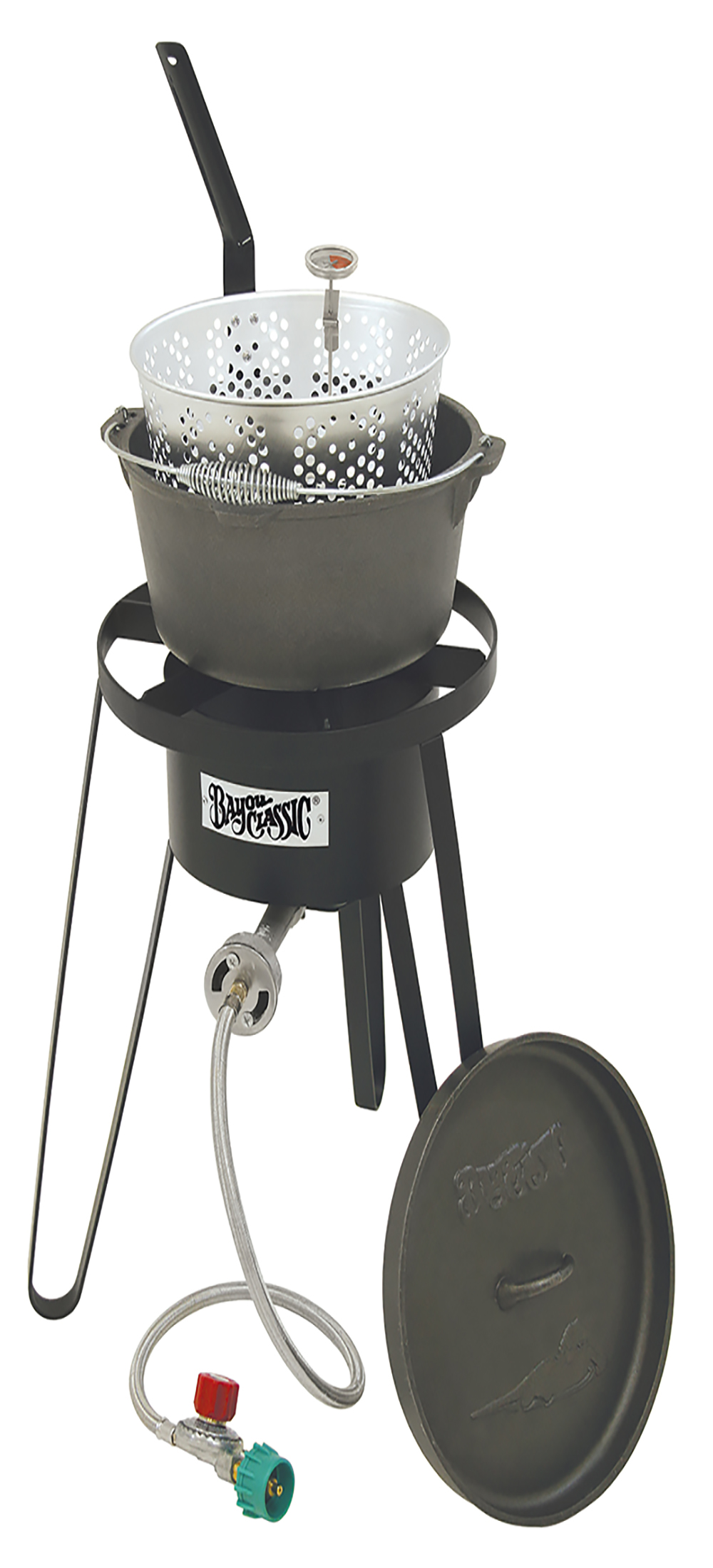 B159 Outdoor Fish Cooker - 21 Inch Tall Frame With Cast Iron Fry Pot