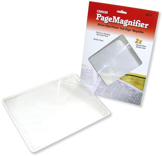 Carson DM-21 Page Magnifier 2x Rigid-Frame Full Page Magnifier