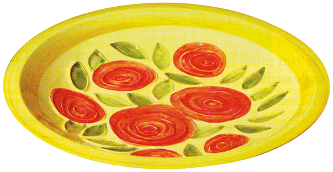 Achla Yellow Roses Bird Bath Bowl & Stake