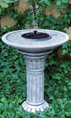 E-V Argos Solar Birdbath Fountain Blue and Greywash