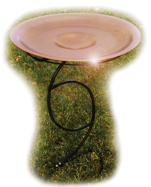 Audubon Bird Bath With Double Bird Design Holder