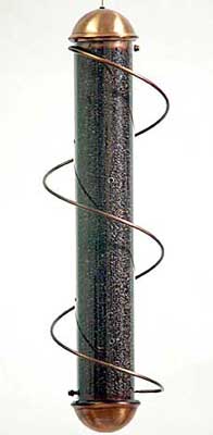 Bird Quest 17 Inch Copper Spiral Thistle Feeder