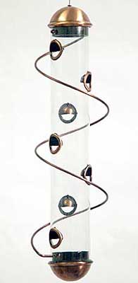 Bird Quest 17 Inch Copper Spiral Seed Feeder
