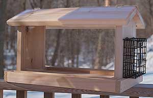 Havegard Red Cedar 17 Inch Hopper Feeder With Suet Basket