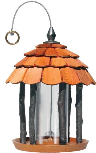 Perky Pet Wood Gazebo Feeder Hang Or Post Mount 2# Capacity