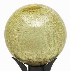 Achla 10 Inch Gazing Globe Ivory Gold Crackle