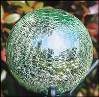 Achla 10 Inch Gazing Globe Light Green Crackle