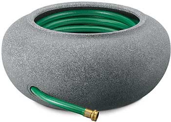 Akro 21 Inch Garden Hose Pot Black Granite