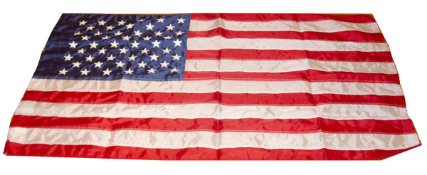 Heath 21/2 Feet X4 Feet Nylon Flag with Sewn Stripes Embroidered Stars