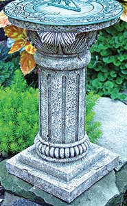 EV Florentine Globe Pedestal In Natural Stone