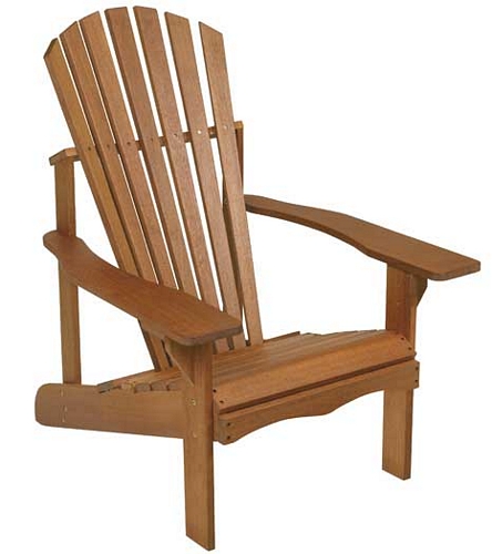Outdoor Furniture Wood - Arboria Kapur Wood Lodge Adirondack Chair