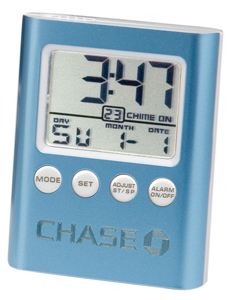 Chass 20215 C-Time Blue LCD Travel Alarm Clock
