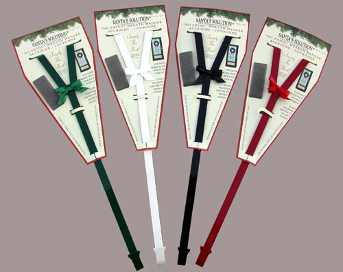 Christmas Mountains Mfg Inc WR952Santa s Solution No Swing Wreath Hangers 2/pk