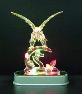 Battery Operated Lamps - Creative Motion 11492 Battery-Operated Color Changing Crystal Eagle Lamp