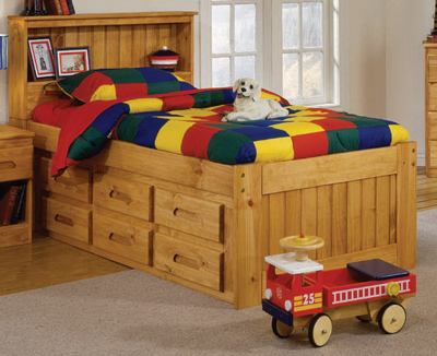 Full Captain on Cottage Futon Dwf0321 Captain S Full Size Bed With Drawers Black