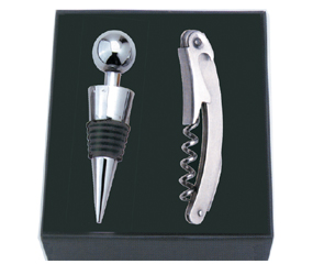 Cuisinox STPBOX Corkscrew and Bottle Stopper Set