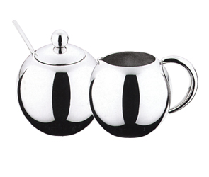 Cuisinox S3732 Cream and Sugar Bowl Set with Spoon