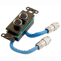 Cables To Go 42133 RAPIDRUN DUAL DIN 12 + 12 WALL PLATE BLACK