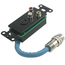 Cables To Go 42031 RAPIDRUN SVIDEO plus COMPOSITE VIDEO plus STEREO AUDIO WALL PLATE BLACK