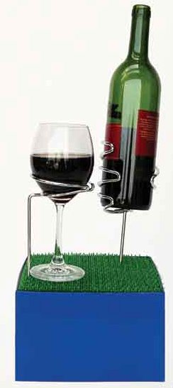 Handy Holder Wine bottle holder with 2 wine glass holders