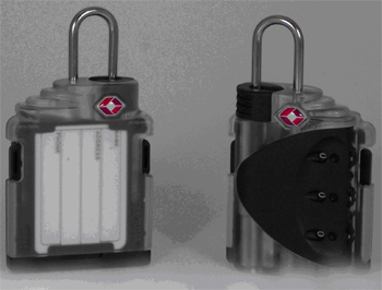TSA Certified Travel Locks with clear ID tag back Set of 2